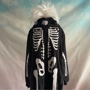 Black Skeleton Onesie Costume David S Pumpkins Skit